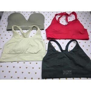 Victorias Secret lot of 4 SMALL Sports Bras Active Tank Tops Exercise Support